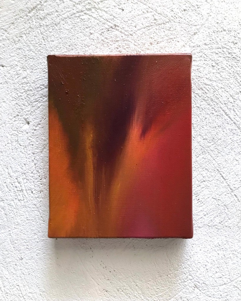 small oil painting of Diana hajji